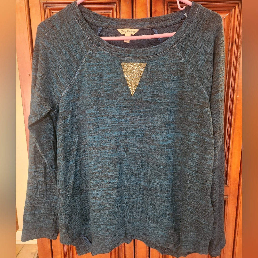 Juicy Couture Blue Top with Gold Accent